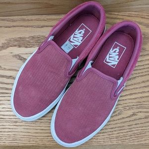 Mauve slip on Vans